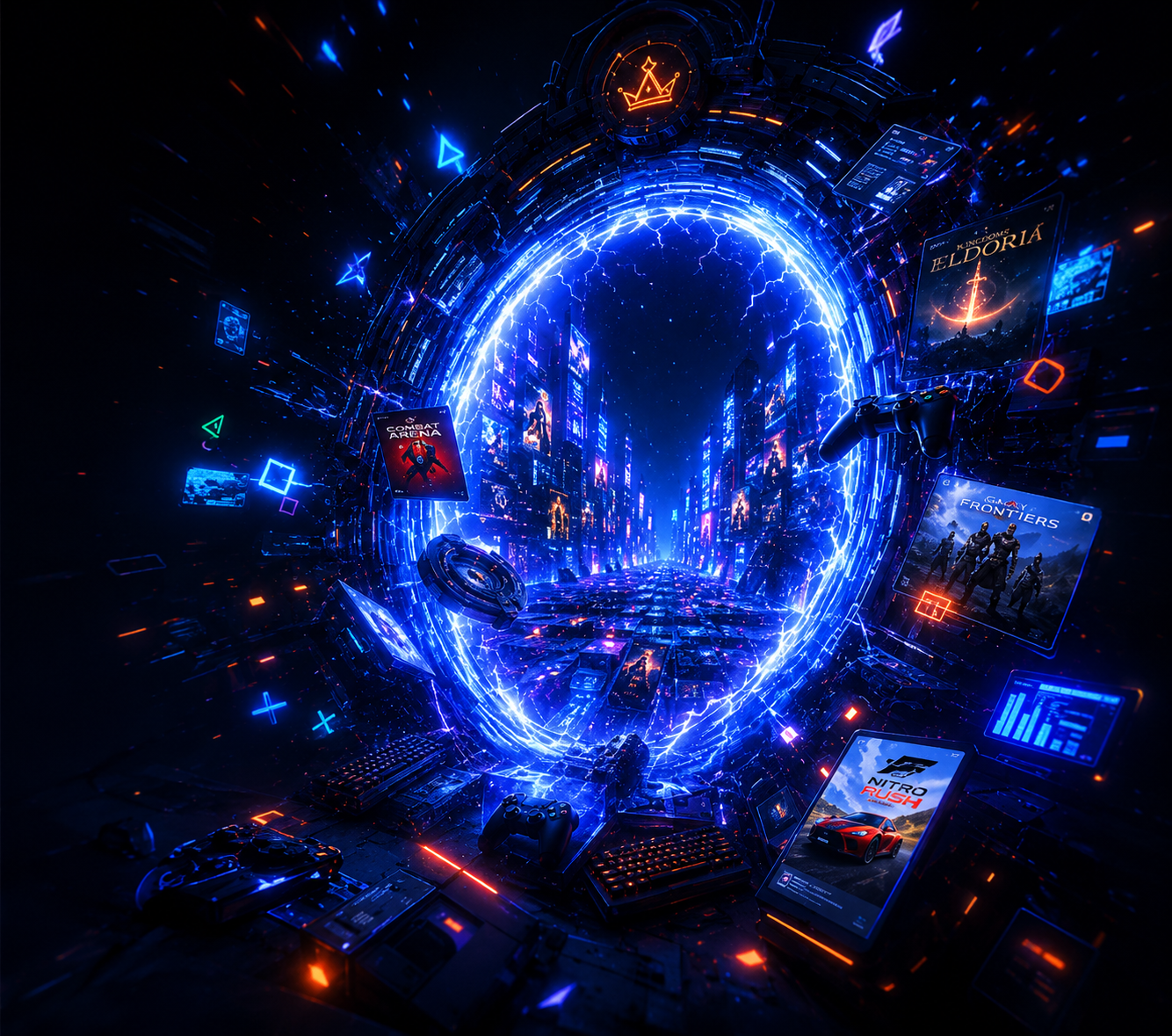 Portal Monarca revelando um universo infinito de jogos